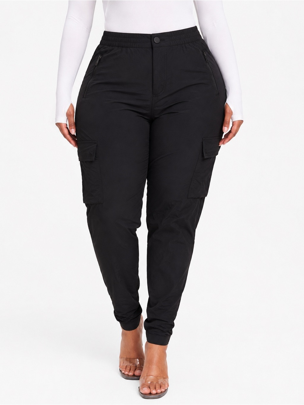 H&M Black Cargo Track Joggers